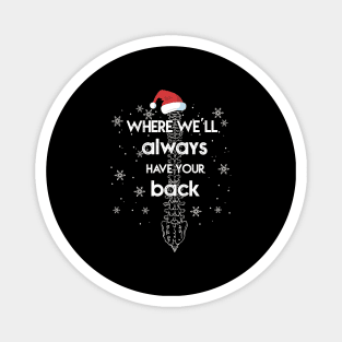 Where we'll always have your back cool Christmas chiropractic Magnet